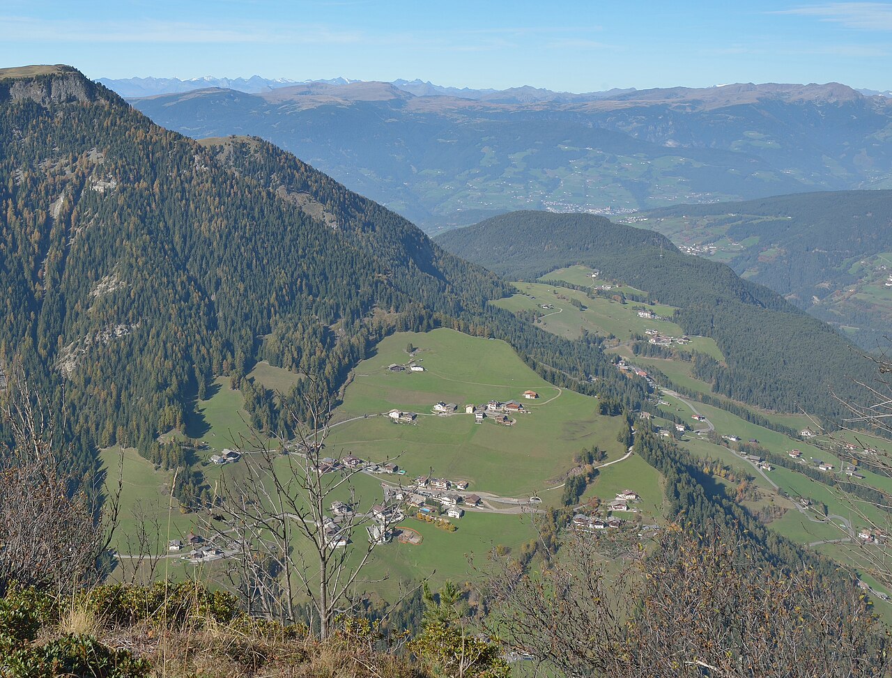The Bulacia mountain above the village of Bula in Val Gardena