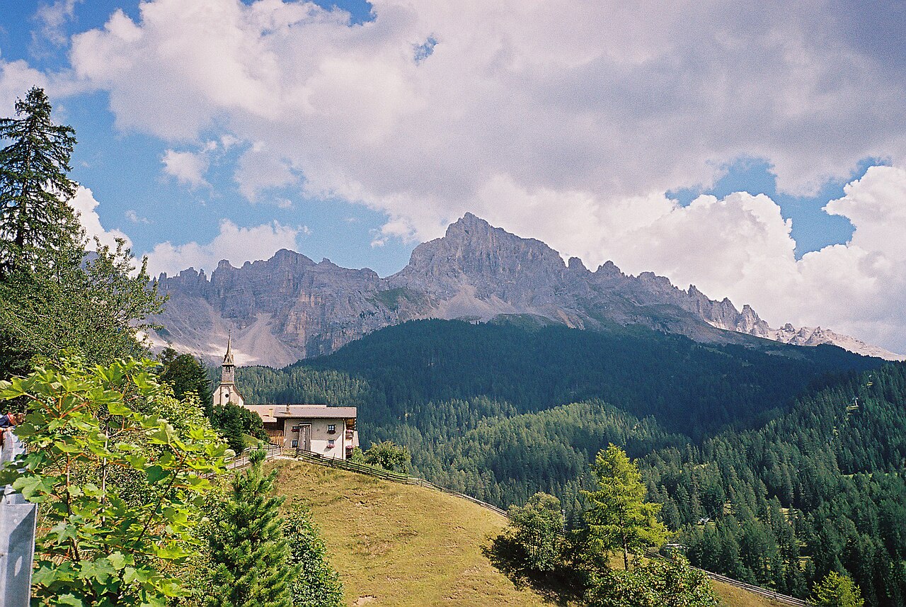 The Latemar massif seen from San Floriano