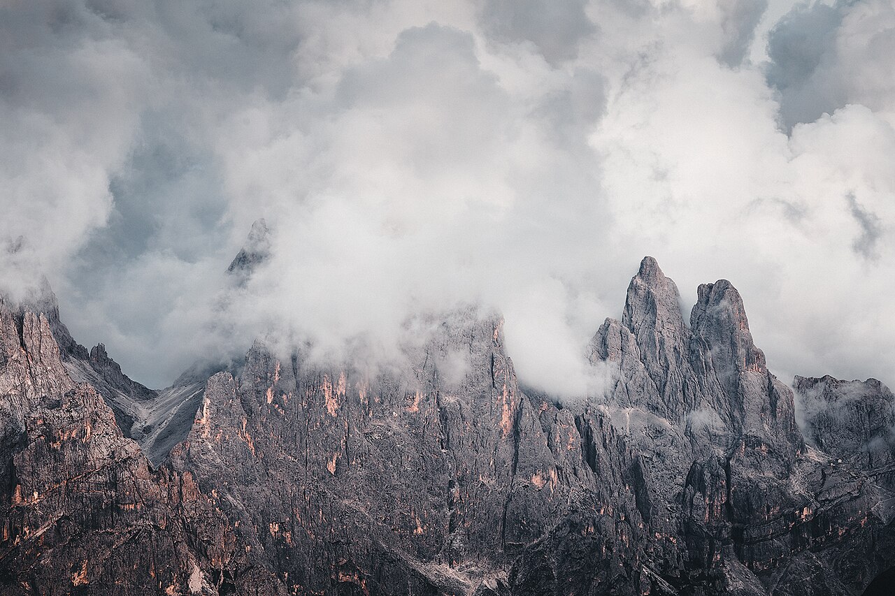 The Pale di San Martino group in summer