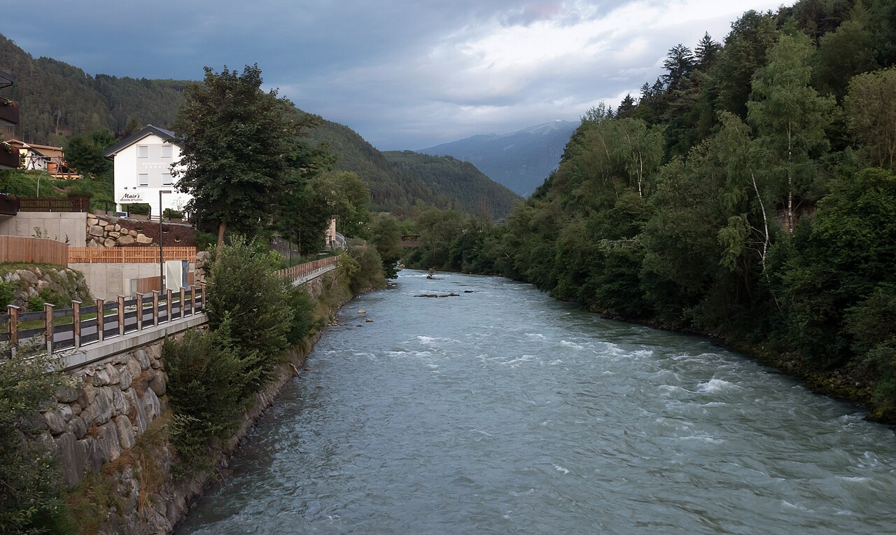 The river Rienz at Kiens in the Puster valley
